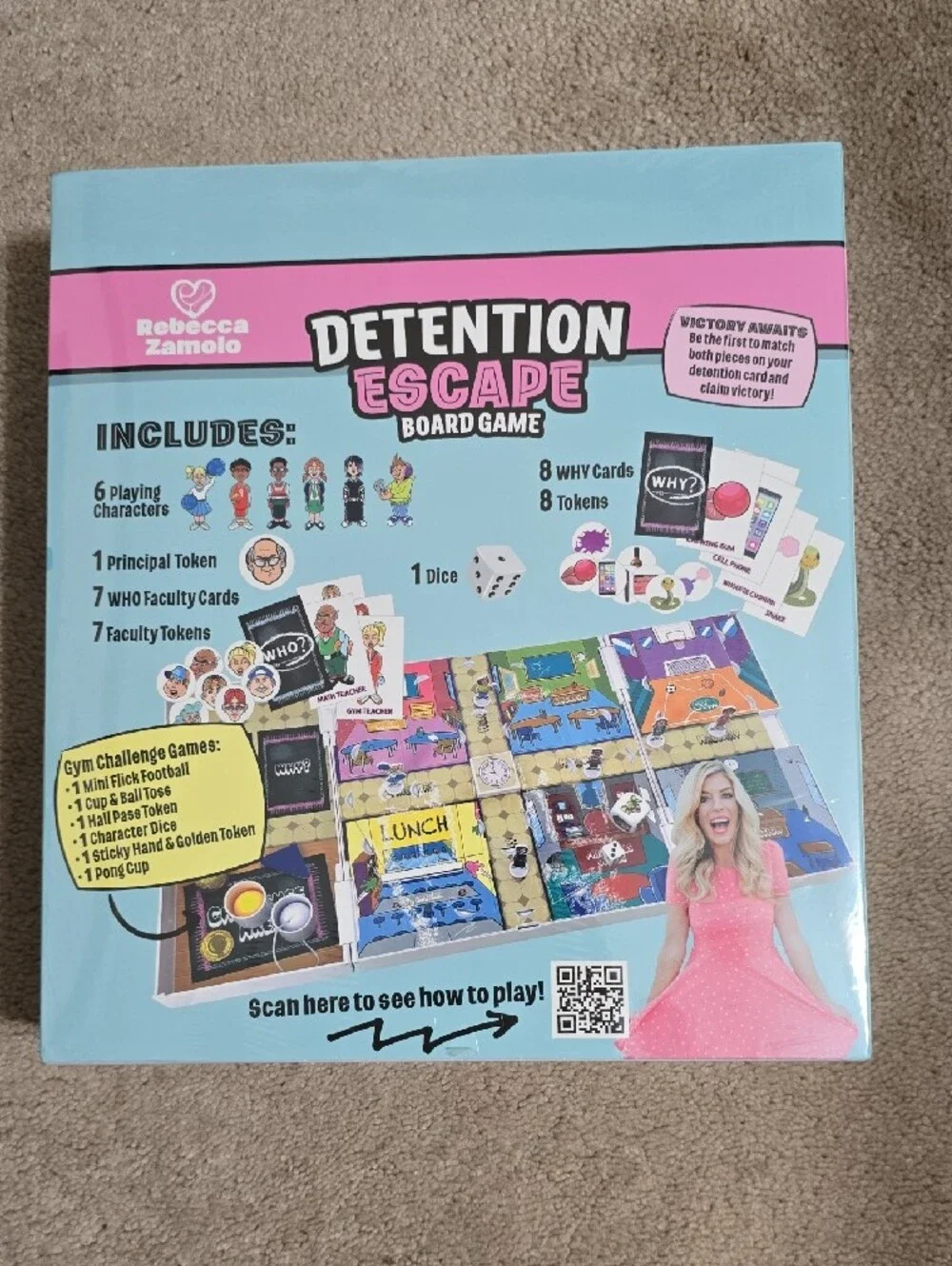 New Sealed Rebecca Zamolo Detention Escape Board Game